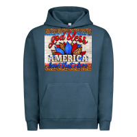 Pigment Midnight Navy god bless america land that i love Urban Hoodie - HRA Design Shop