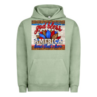 Pigment Oil Green god bless america land that i love Urban Hoodie - HRA Design Shop