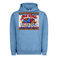 Pigment Pebble Blue god bless america land that i love Urban Hoodie - HRA Design Shop