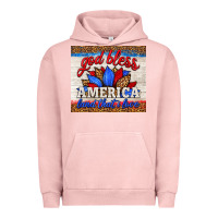 Pigment Salmon god bless america land that i love Urban Hoodie - HRA Design Shop