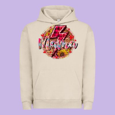 Mama Lighting Bolt Urban Hoodie Designed By Racoondesign