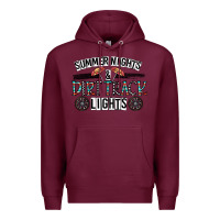 Burgundy summer night & dirt track lights Premium Hoodie - CowhideDigitalArt