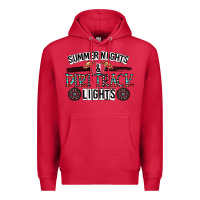 Cardinal summer night & dirt track lights Premium Hoodie - CowhideDigitalArt