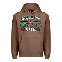 Chestnut summer night & dirt track lights Premium Hoodie - CowhideDigitalArt