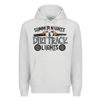 Dove Grey summer night & dirt track lights Premium Hoodie - CowhideDigitalArt