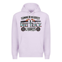 Lilac summer night & dirt track lights Premium Hoodie - CowhideDigitalArt