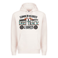 Pale Pink summer night & dirt track lights Premium Hoodie - CowhideDigitalArt