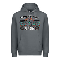 Rock summer night & dirt track lights Premium Hoodie - CowhideDigitalArt