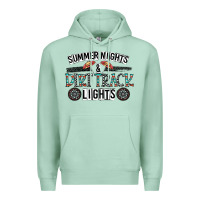 Seafoam summer night & dirt track lights Premium Hoodie - CowhideDigitalArt