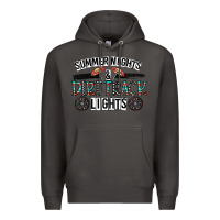 Smoke summer night & dirt track lights Premium Hoodie - CowhideDigitalArt