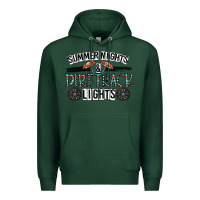 Sports Green summer night & dirt track lights Premium Hoodie - CowhideDigitalArt