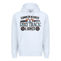 White summer night & dirt track lights Premium Hoodie - CowhideDigitalArt