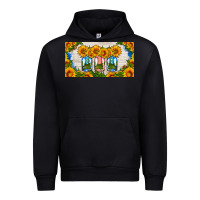 Black american mason jar sunflower license plate Urban Hoodie - HRA Design Shop