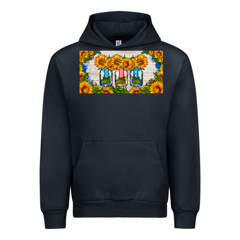 American Mason Jar Sunflower License Plate Urban Hoodie by HRA Design Shop | Teevron