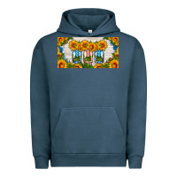 Pigment Midnight Navy american mason jar sunflower license plate Urban Hoodie - HRA Design Shop