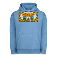 Pigment Pebble Blue american mason jar sunflower license plate Urban Hoodie - HRA Design Shop