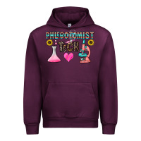 Mauve Wine phlebotomist tech Urban Hoodie - CowhideDigitalArt
