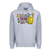 Heather Grey sunshine & sweet tea Premium Hoodie - CowhideDigitalArt