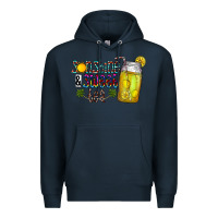 Navy sunshine & sweet tea Premium Hoodie - CowhideDigitalArt