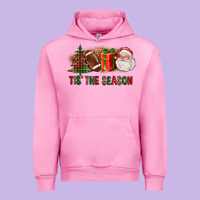 Tis The Season Christmas With Football And Santa Urban Hoodie Designed By Fadigitalartstudio