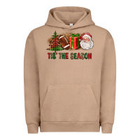 Pigment Burro Tis The Season Christmas With Football And Santa Urban Hoodie - FaDigitalArtStudio