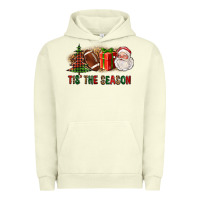 Pigment Pistachio Tis The Season Christmas With Football And Santa Urban Hoodie - FaDigitalArtStudio