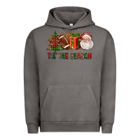 Pigment Tornado Tis The Season Christmas With Football And Santa Urban Hoodie - FaDigitalArtStudio