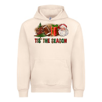 Sandshell Tis The Season Christmas With Football And Santa Urban Hoodie - FaDigitalArtStudio