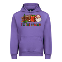 Tulip Tis The Season Christmas With Football And Santa Urban Hoodie - FaDigitalArtStudio