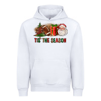 White Tis The Season Christmas With Football And Santa Urban Hoodie - FaDigitalArtStudio