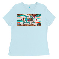 Baby Blue first my mother forever my friend  license plate Ladies Tee - Artiststas