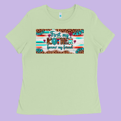 First My Mother Forever My Friend  License Plate Ladies Tee Designed By Artiststas