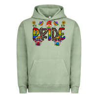 Pigment Oil Green pride gnome Urban Hoodie - CowhideDigitalArt