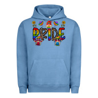 Pigment Pebble Blue pride gnome Urban Hoodie - CowhideDigitalArt