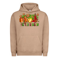 Pigment Burro Tis The Season Christmas With Softball And Gingerbread Man Urban Hoodie - FaDigitalArtStudio