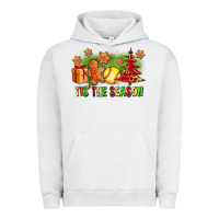 Pigment Lunar Rock Tis The Season Christmas With Softball And Gingerbread Man Urban Hoodie - FaDigitalArtStudio