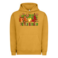 Pigment Peanut Butter Tis The Season Christmas With Softball And Gingerbread Man Urban Hoodie - FaDigitalArtStudio
