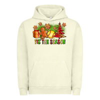 Pigment Pistachio Tis The Season Christmas With Softball And Gingerbread Man Urban Hoodie - FaDigitalArtStudio