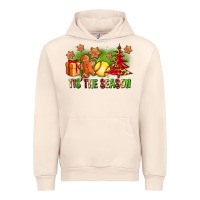Sandshell Tis The Season Christmas With Softball And Gingerbread Man Urban Hoodie - FaDigitalArtStudio
