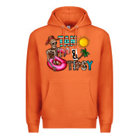 Carrot Tan Tipsy Premium Hoodie - CowhideDigitalArt