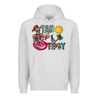 Dove Grey Tan Tipsy Premium Hoodie - CowhideDigitalArt