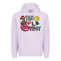 Lilac Tan Tipsy Premium Hoodie - CowhideDigitalArt