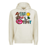 Oatmeal Heather Tan Tipsy Premium Hoodie - CowhideDigitalArt