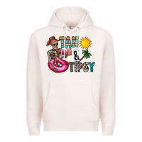 Pale Pink Tan Tipsy Premium Hoodie - CowhideDigitalArt