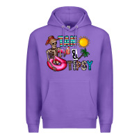 Purple Tan Tipsy Premium Hoodie - CowhideDigitalArt