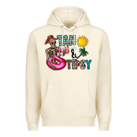 Sandshell Tan Tipsy Premium Hoodie - CowhideDigitalArt