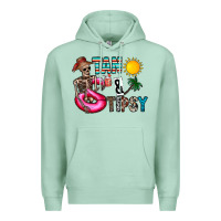Seafoam Tan Tipsy Premium Hoodie - CowhideDigitalArt