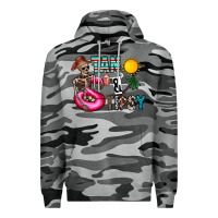 Slate Camo Tan Tipsy Premium Hoodie - CowhideDigitalArt