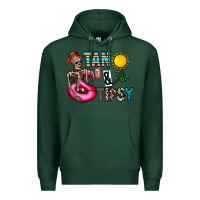 Sports Green Tan Tipsy Premium Hoodie - CowhideDigitalArt