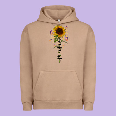 Mama Sunflower Urban Hoodie Designed By Racoondesign